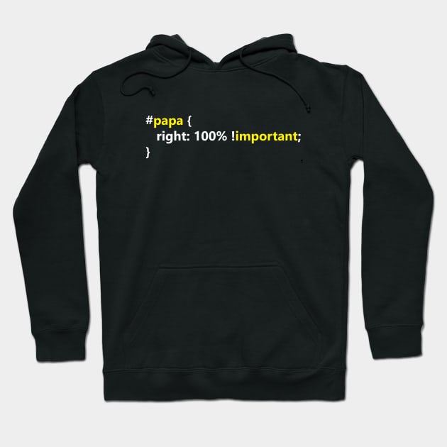 papa right: 100% !important Hoodie by savy